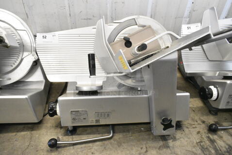 Bizerba SE 12 US Stainless Steel Commercial Countertop Meat Slicer. 120 Volts, 1 Phase. 