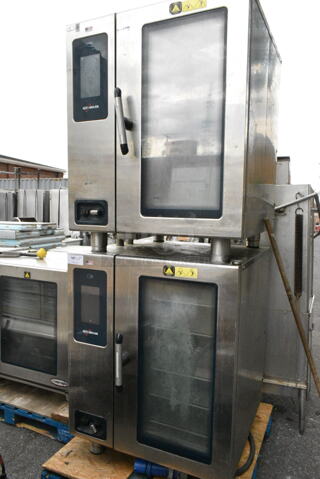 2 2018 Alto Shaam CTP10-10E Stainless Steel Commercial Electric Powered Combi Convection Oven. 208-240 Volts, 3 Phase. 2 Times Your Bid! 