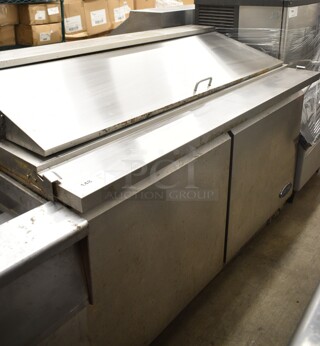 Entree S61-MT Stainless Steel Commercial Sandwich Salad Prep Table Bain Marie Mega Top. 115 Volts, 1 Phase. Tested and Powers On But Does Not Get Cold
