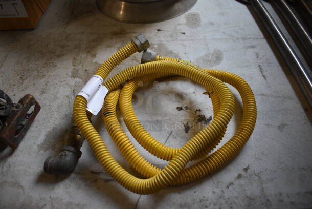 2 Yellow Gas Hoses. 24". 2 Times Your Bid!
