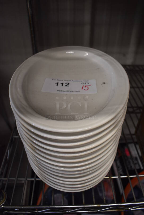 15 White Ceramic Oval Plates. 8.5x12x1. 15 Times Your Bid!