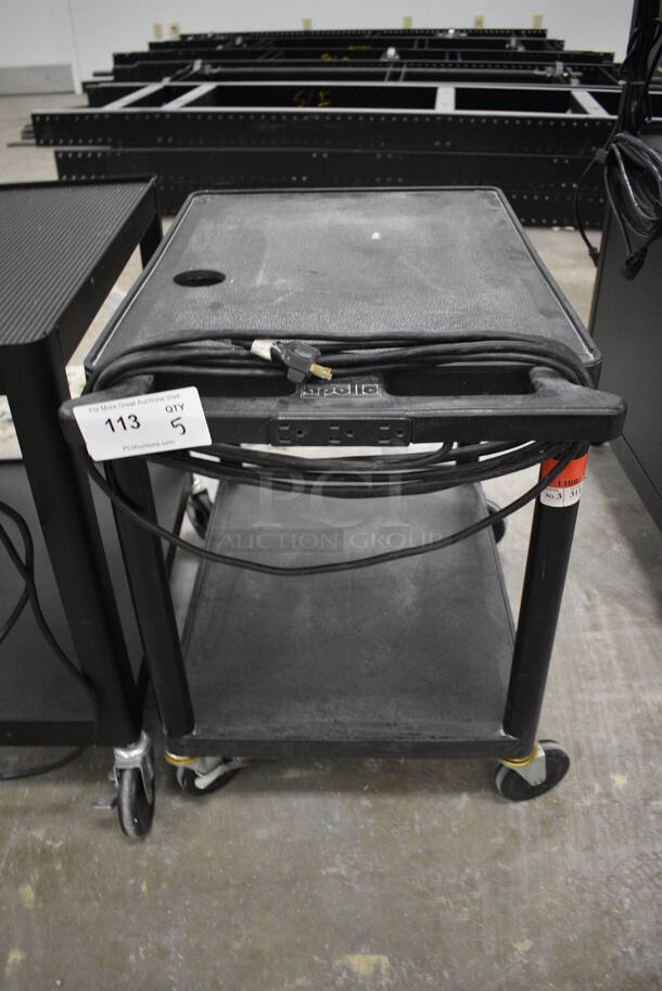 5  AV Carts of Various Sizes on Wheels. 5 Times Your Bid! (Main Building) 