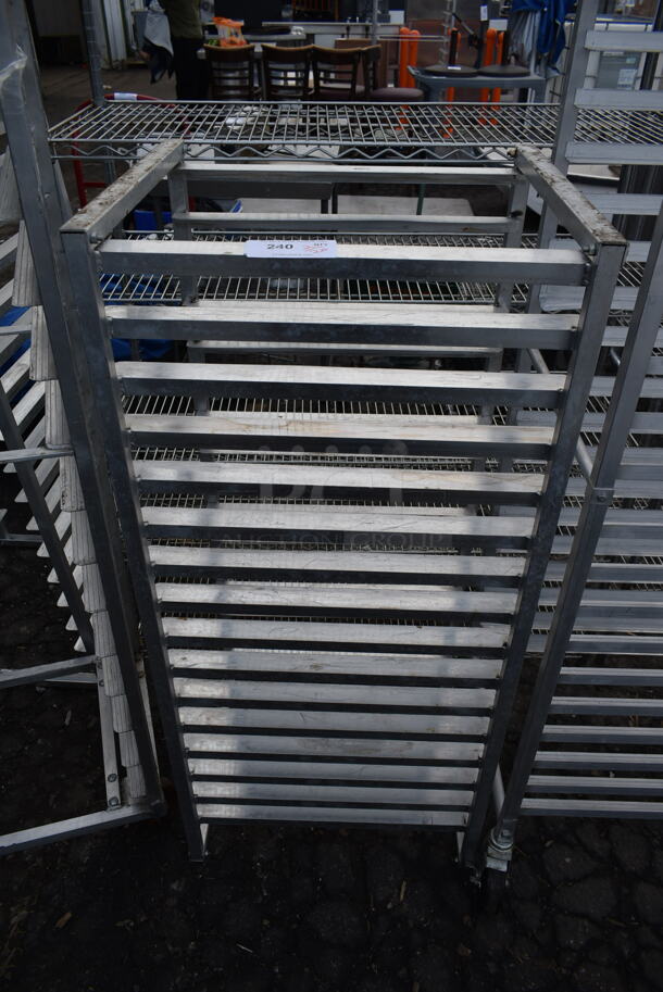 Metal Commercial Pan Transport Rack on Commercial Casters.