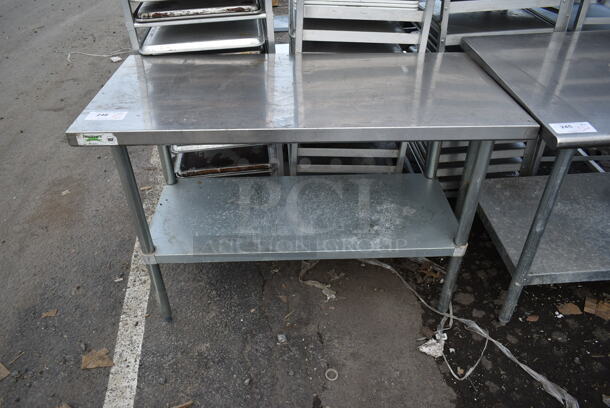 Regency 600T2448G Stainless Steel Commercial Table w/ Metal Under Shelf.