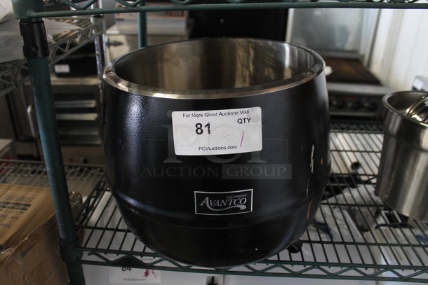 Avantco 177S600 Metal Commercial Countertop Soup Kettle Food Warmer. 120 Volts, 1 Phase. Tested and Does Not Power On