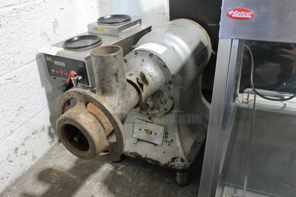 Hobart 4322 Metal Commercial Countertop Meat Grinder. 115 Volts, 1 Phase. Tested and Powers On But Parts Do Not Move