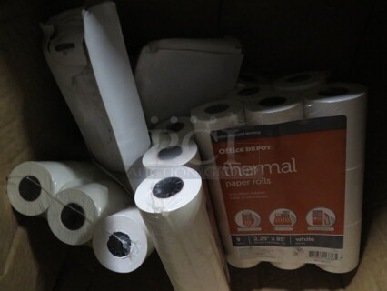 One Lot Of Roll Paper And Ribbons.