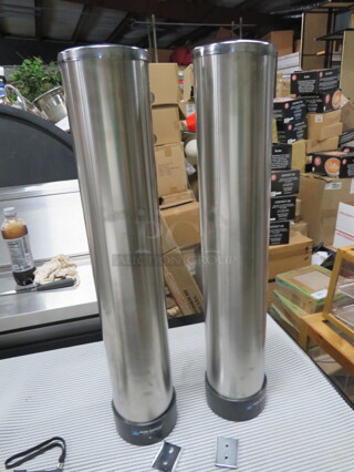 San  Jamar Spring Loaded Cup Dispenser. 2XBID.