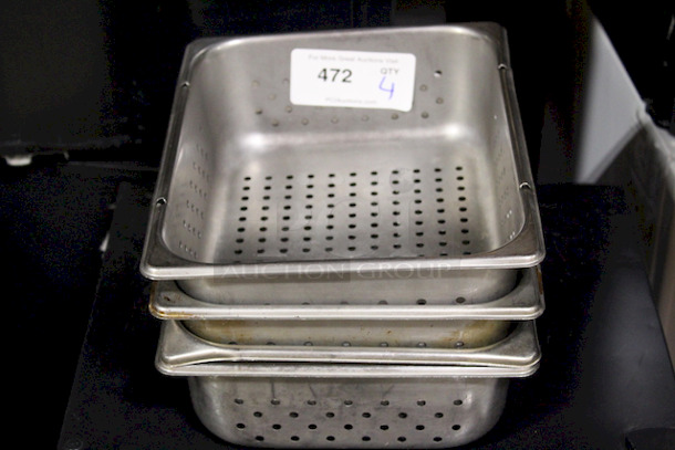 SWEET! 1/2 Pans, Perforated, 2-1/2" Deep. 4x Your Bid