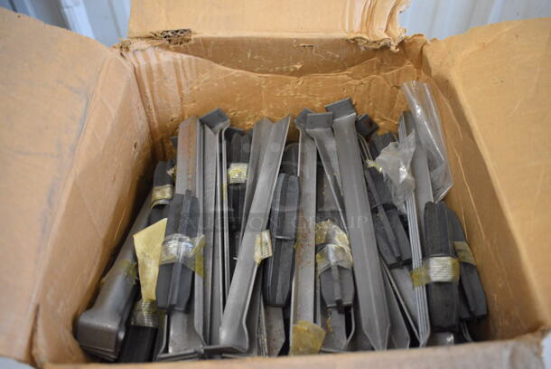 ALL ONE MONEY! Lot of BRAND NEW IN BOX! Steel Anchoring Stakes and Connectors. Includes 9.5"