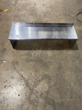 All Stainless Steel! Wall Mounted Commercial Shelf With Backsplash! 