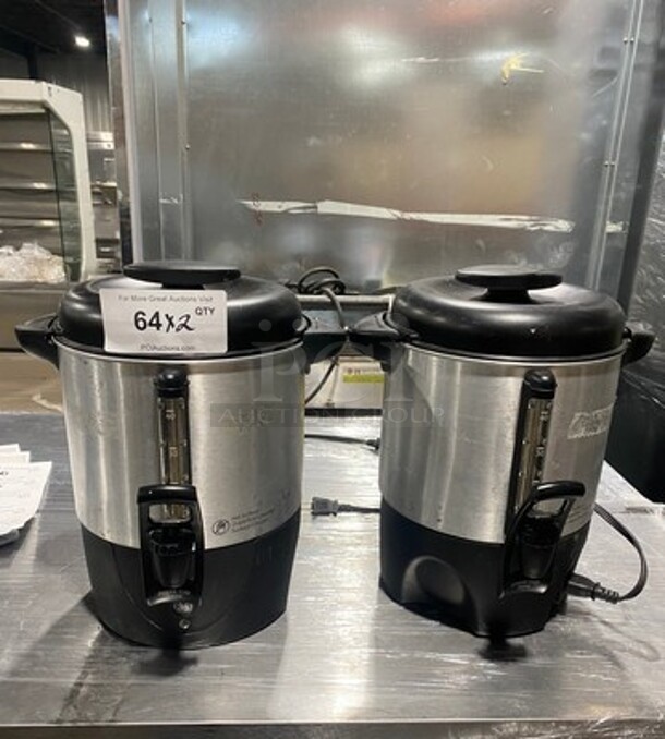 General Electric Countertop Coffee Urn! All Stainless Steel! 2x Your Bid! Model: 169199 SN: A4690BW 120V