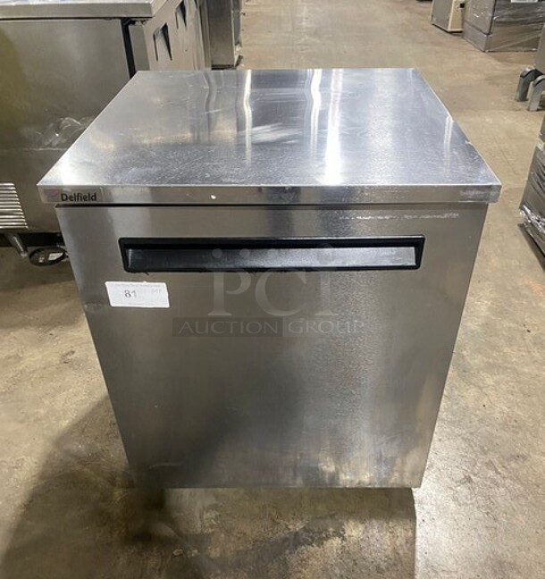 Delfield Commercial Single Door Lowboy/Worktop Cooler! All Stainless Steel! On Casters! Model: 406STAR2 SN: 1501152002244 115V 1 Phase