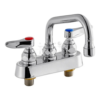 BRAND NEW SCRATCH AND DENT! T&S B-1110 Deck Mounted Workboard Faucet with 4" Centers - 6" Swing Nozzle