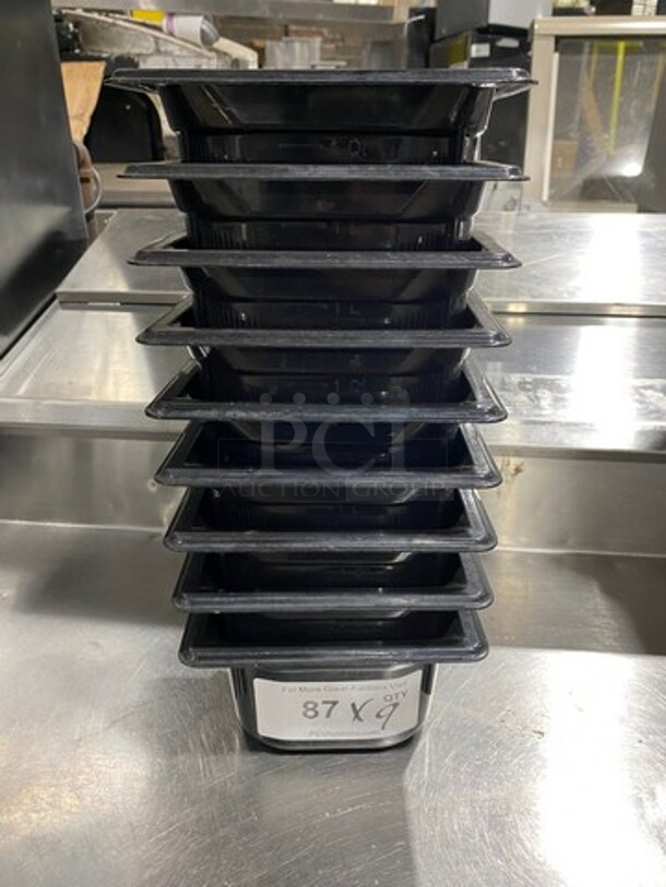 Black Poly  Food Containers! 9x Your Bid!