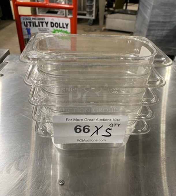 Cambro Clear Poly 1/9x2.5" Food Containers! 5x Your Bid!