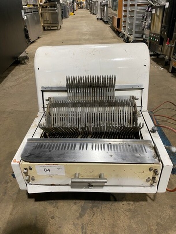 U.S Slicing Machine Commercial Countertop Bread Loaf Slicer! Model: MB7/16 SN: 140509MB722 115V 60HZ 1 Phase