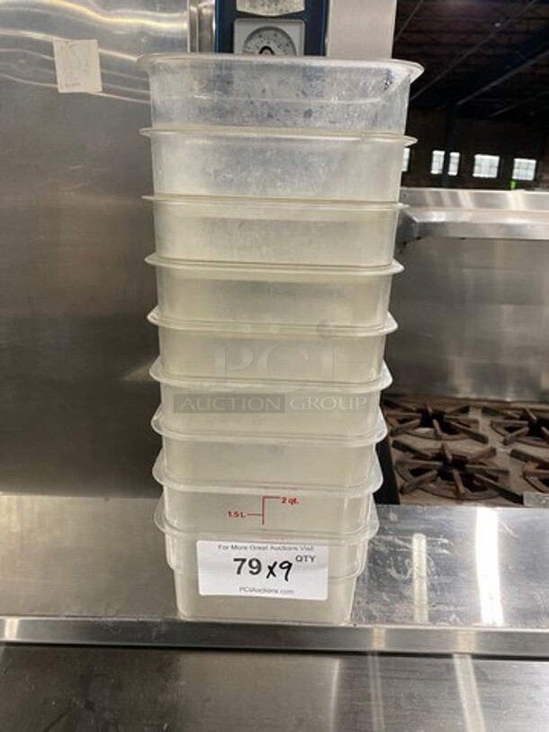 Cambro Clear Poly Food Containers! 9x Your Bid!