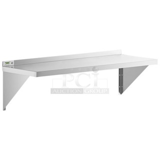 BRAND NEW SCRATCH & DENT! Regency 600WS1836HD 16 Gauge Stainless Steel 18" x 36" Heavy Duty Wall Shelf