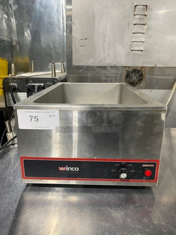 Winco Commercial Countertop Single Well Food Warmer! All Stainless Steel! MODEL FWS500 SN:FWS50010024142 120V 