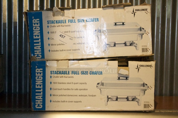 Challenger Stackable Full Size Chafers. 2x Your Bid