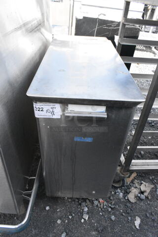 Stainless Steel Ingredient Bin on Commercial Casters. 