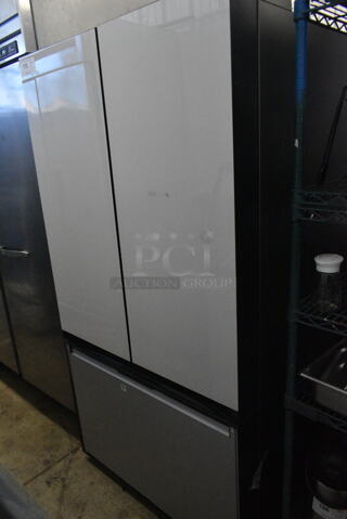 Metal French Style Door Cooler w/ Bottom Freezer Drawer. 115 Volts, 1 Phase. 