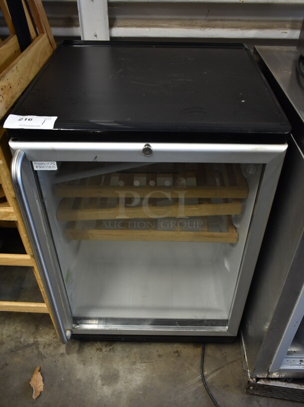 Summit SWC6GBLBI Wine Chiller Merchandiser. 120 Volts, 1 Phase. Tested and Powers On But Does Not Get Cold