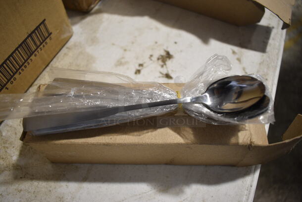 12 BRAND NEW! Stainless Steel Spoons. 8". 12 Times Your Bid!