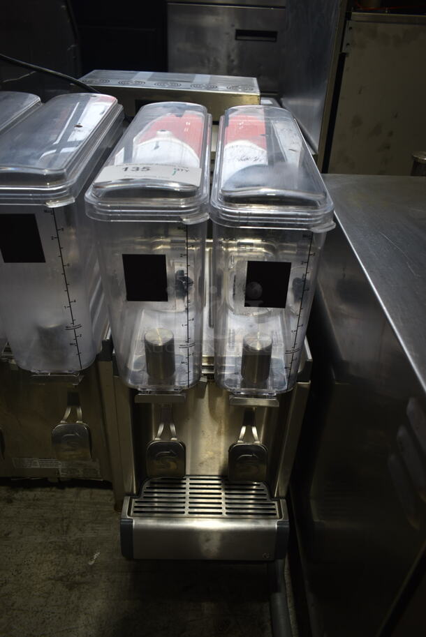 2018 Crathco CS-2E/1D-16 Stainless Steel Commercial Countertop 2 Hopper Refrigerated Beverage Machine. 120 Volts, 1 Phase. Tested and Working!