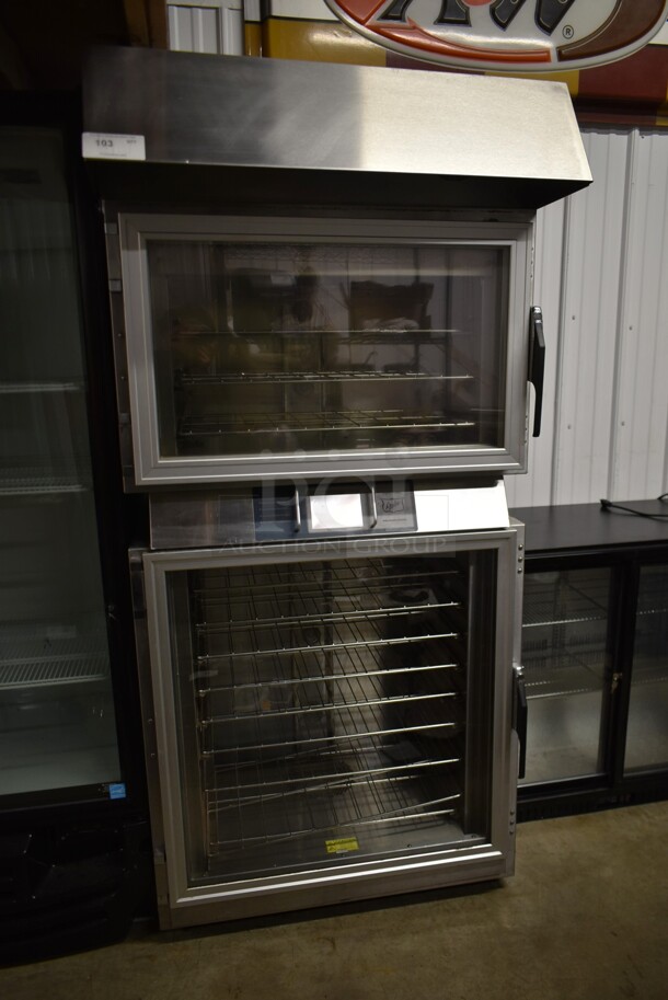 Duke TSC-6/18 Stainless Steel Commercial Electric Powered Oven Proofer w/ Hood on Commercial Casters. 208 Volts, 1 Phase.