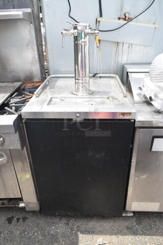 Micro Matic MDD-23 Metal Commercial Direct Draw Kegerator w/ Beer Tower. 115 Volts, 1 Phase. Tested and Powers On But Does Not Get Cold