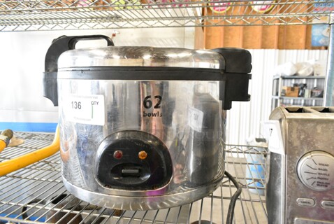 AK-50RC Metal Countertop Rice Cooker. 120 Volts, 1 Phase. Tested and Working!