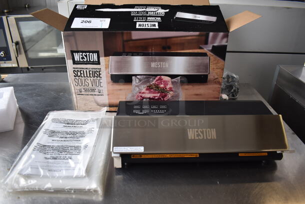 BRAND NEW IN BOX! Weston 65-0501-W Professional Advantage External Vacuum Packaging Machine 11" Seal Bar. 120 Volts, 1 Phase. 17.5x6x9.5. Tested and Working!