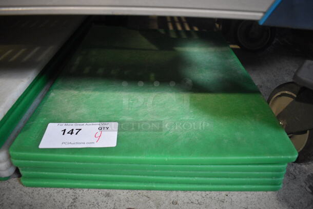 4 Green Cutting Boards. 15x20x0.5. 4 Times Your Bid!