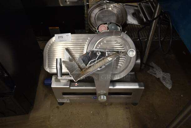 Globe GC 512 Stainless Steel Commercial Countertop Meat Slicer w/ Blade Sharpener. 115 Volts, 1 Phase. Tested and Does Not Power On