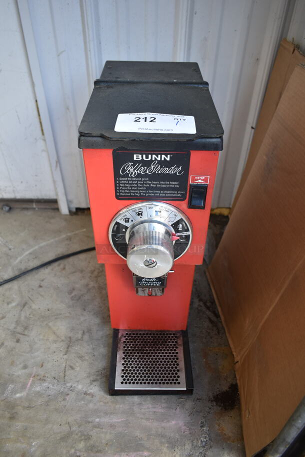 Bunn G1 HD Metal Commercial Countertop Coffee Bean Grinder. 120 Volts, 1 Phase. Tested and Working!