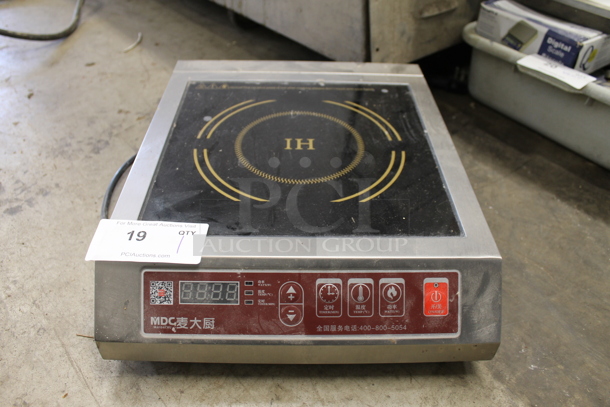 MDC Maidachu H35D-F3A Stainless Steel Commercial Countertop Electric Powered Single Burner Induction Range. 220-240 Volts, 1 Phase. 
