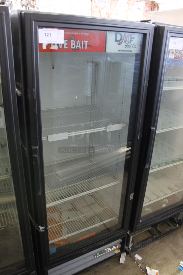 2018 True GDM-12-HC-LD Metal Commercial Single Door Reach In Cooler Merchandiser w/ Poly Coated Racks. 115 Volts, 1 Phase. Tested and Powers On But Does Not Get Cold