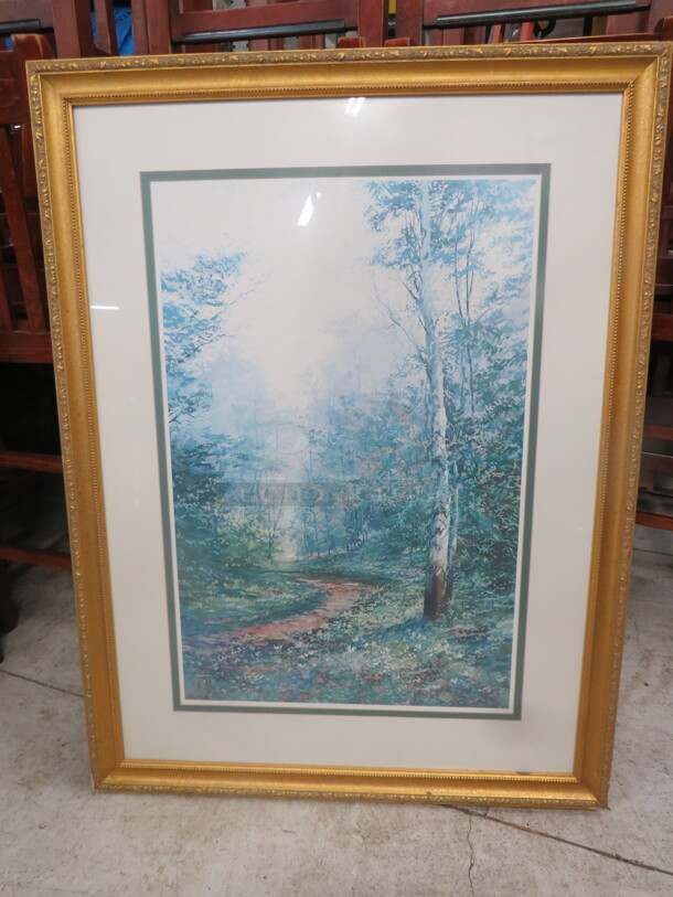 One 33X44 Beautiful Framed Matted Picture.