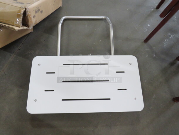 One NEW ASI 28 Inch Folding Shower Seat.