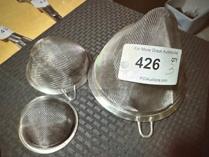 Assorted Size SS Mesh Strainer. 3XBID