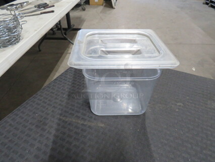 1/6 Size 6 Inch Deep Food Storge Container With Lid. 2XBID