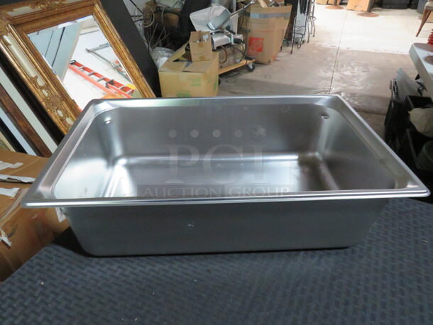 One NEW Vollrath Full Size 6 Inch Deep Stainless Steel Food Pan.  #30062.  $54.45 - Item #1118266