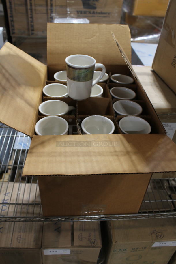 Box of 36 BRAND NEW Niagra China White Ceramic Mugs.