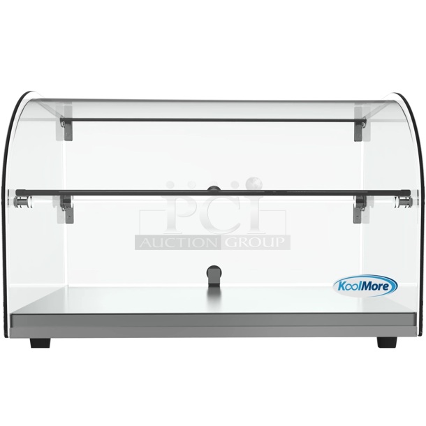 Brand New Scratch & Dent! In The Crates! Koolmore DC-2C 22 In. Commercial Countertop Bakery Display Case With Front Curved Glass And Rear Door, 1.5 Cu. Ft. Opened (2) Crates and Found NO Damage. 10x Your Bid - Item #1118165