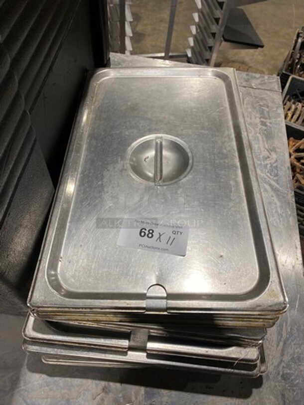 Some Slotted, Some Regular Food Pan Lids! All Stainless Steel! 11x Your Bid!