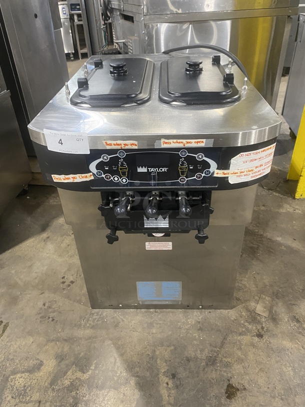 TAYLOR CROWN Commercial 3 Handle Ice Cream Machine! All Stainless Steel! On Casters! Model: C72333 Serial M3113698 - Item #1125744