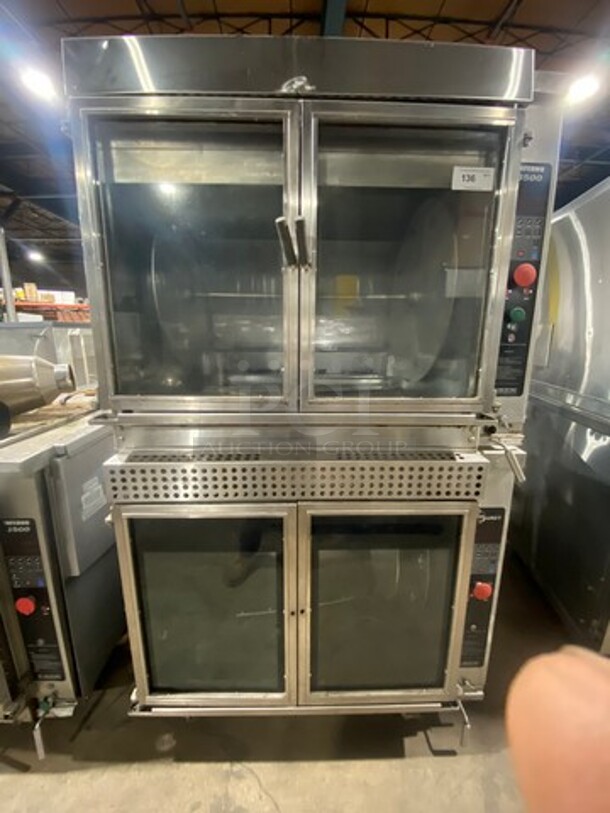 Hardt Commercial Natural Gas Powered Rotisserie Machine! With View Through Front Access Door! All Stainless Steel! Model: INFERNO3500 SN: 100735HFD11050