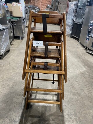 3X Your Bid! Commercial Wooden Highchairs!